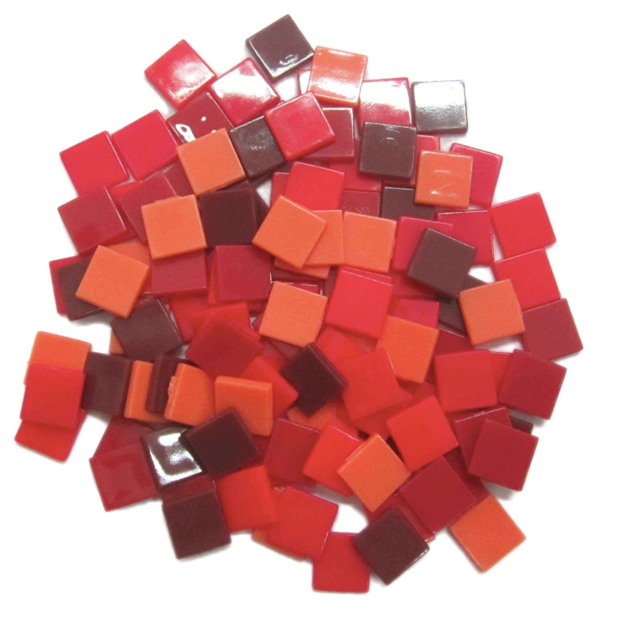 Armena Mosaikfliesen Acrylstein Acrylmosaikfliesen 10 x 10 mm 70g/Box Farbenmischung, Acryl 1x1, Rot mixes