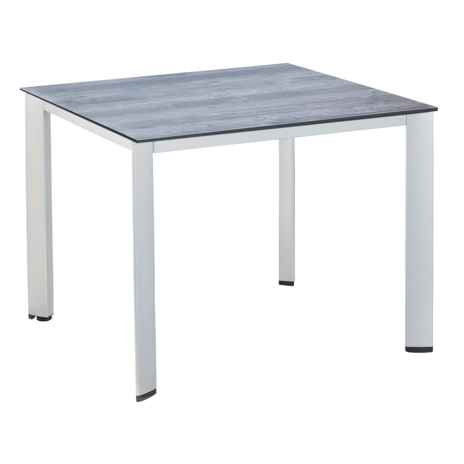 KETTLER Gartentisch Kettler EDGE Alu Gartentisch 95x95x72 cm silber mit HPL Tischplatte