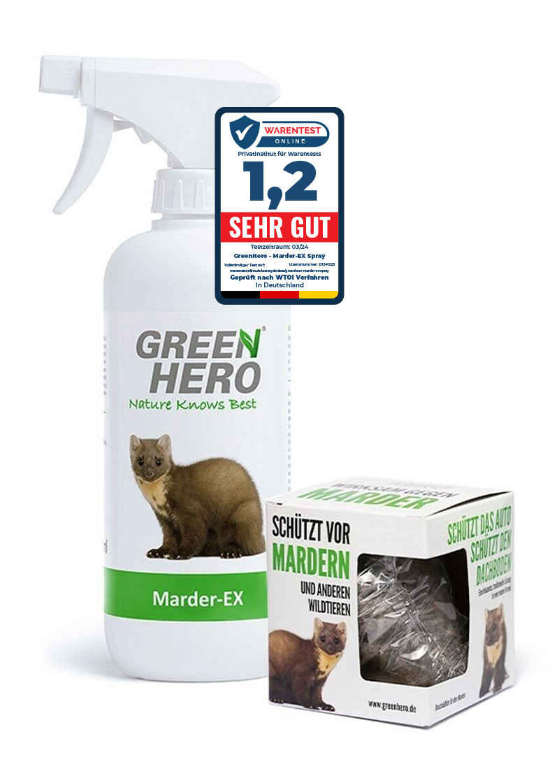 GreenHero Marderspray + Marderschreck Kugel, 2-St.