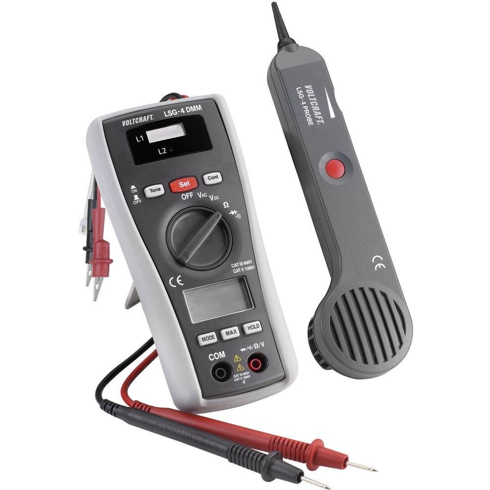 VOLTCRAFT Leitungsortungsgerät Leitungssucher + Signalverfolger + Durchgangsprüfer VC-10906565