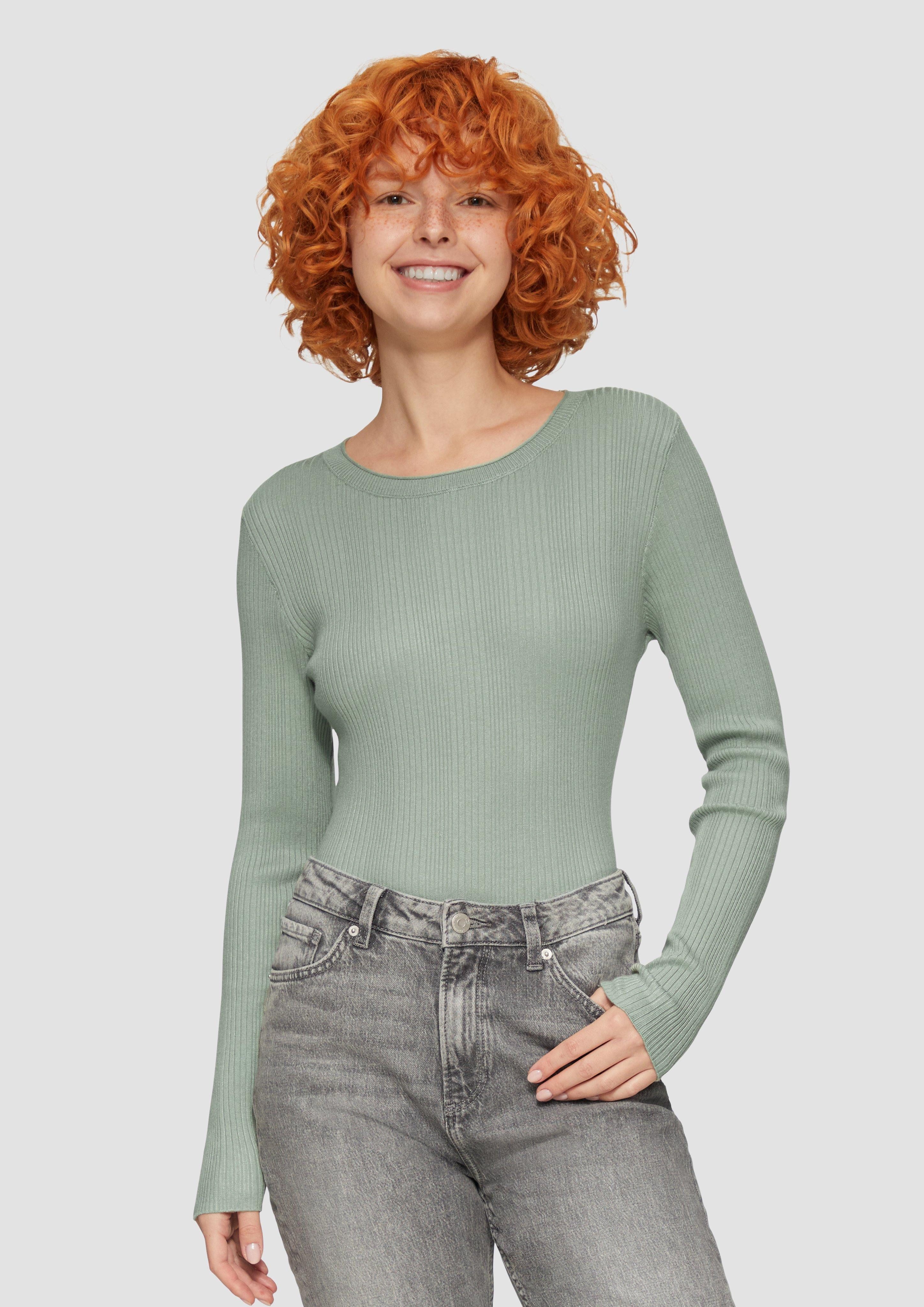 QS Strickpullover Strickpullover aus Viskosemix günstig online kaufen