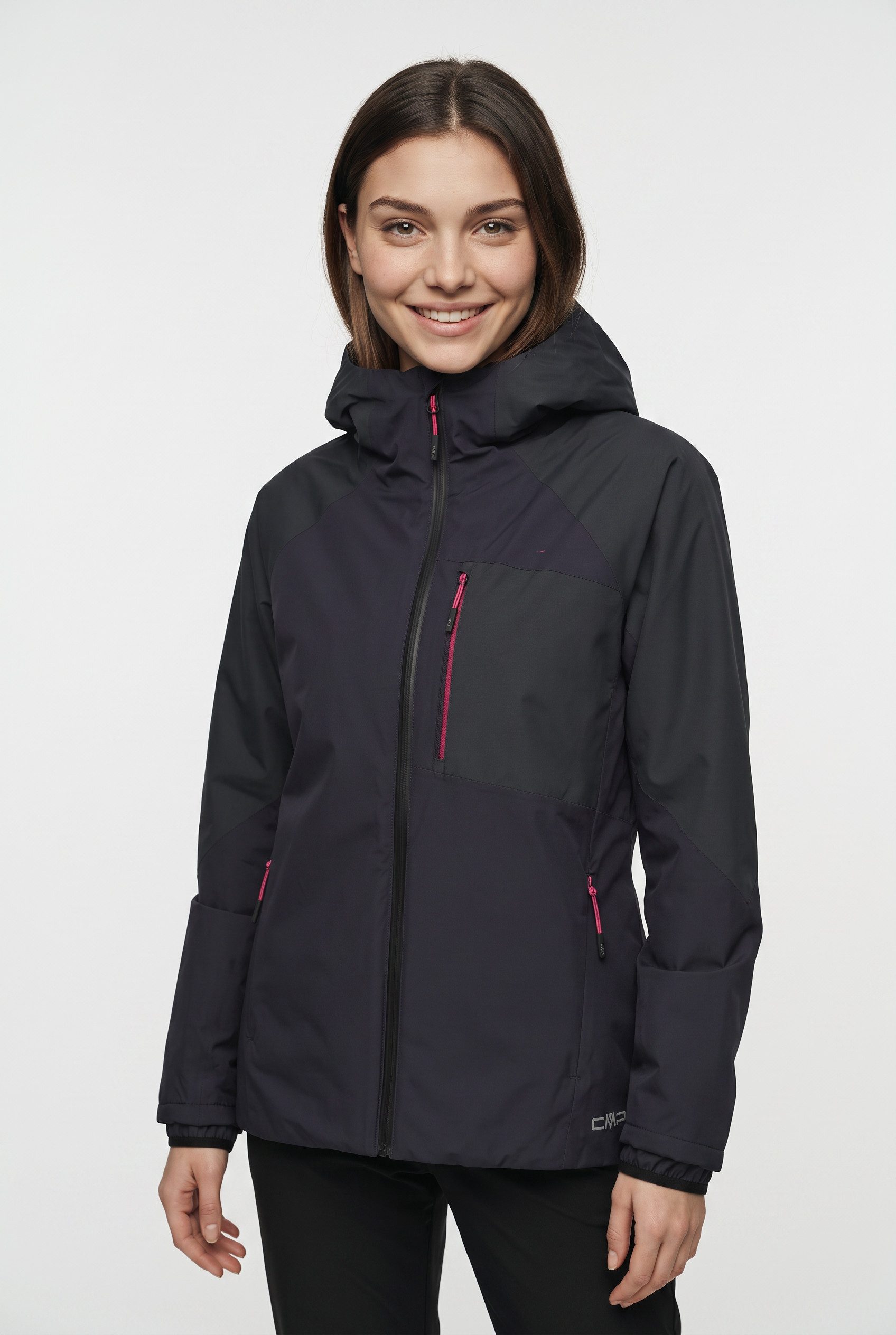 CMP Funktionsjacke WOMAN JACKET FIX HOOD sportliche Optik, mit Kapuze, aus Polyester-Obermaterial