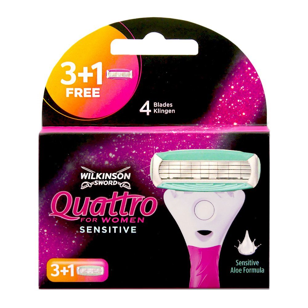 Wilkinson Лезвия для бритвы Wilkinson Quattro for Women Sensitive Лезвия для бритвы, 4er Pack