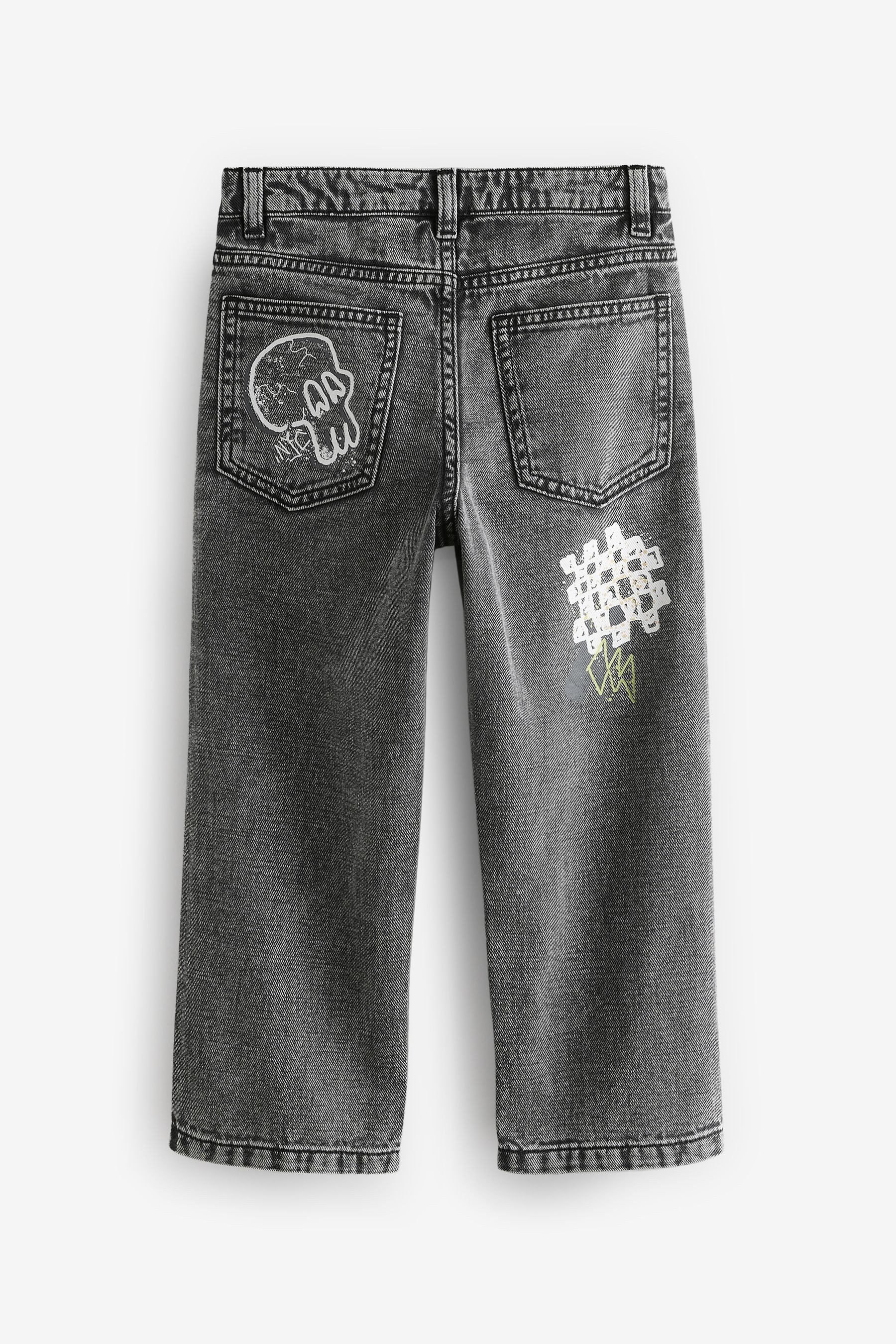 Next Schlupfjeans Jeans mit Graffiti-Print aus günstig online kaufen