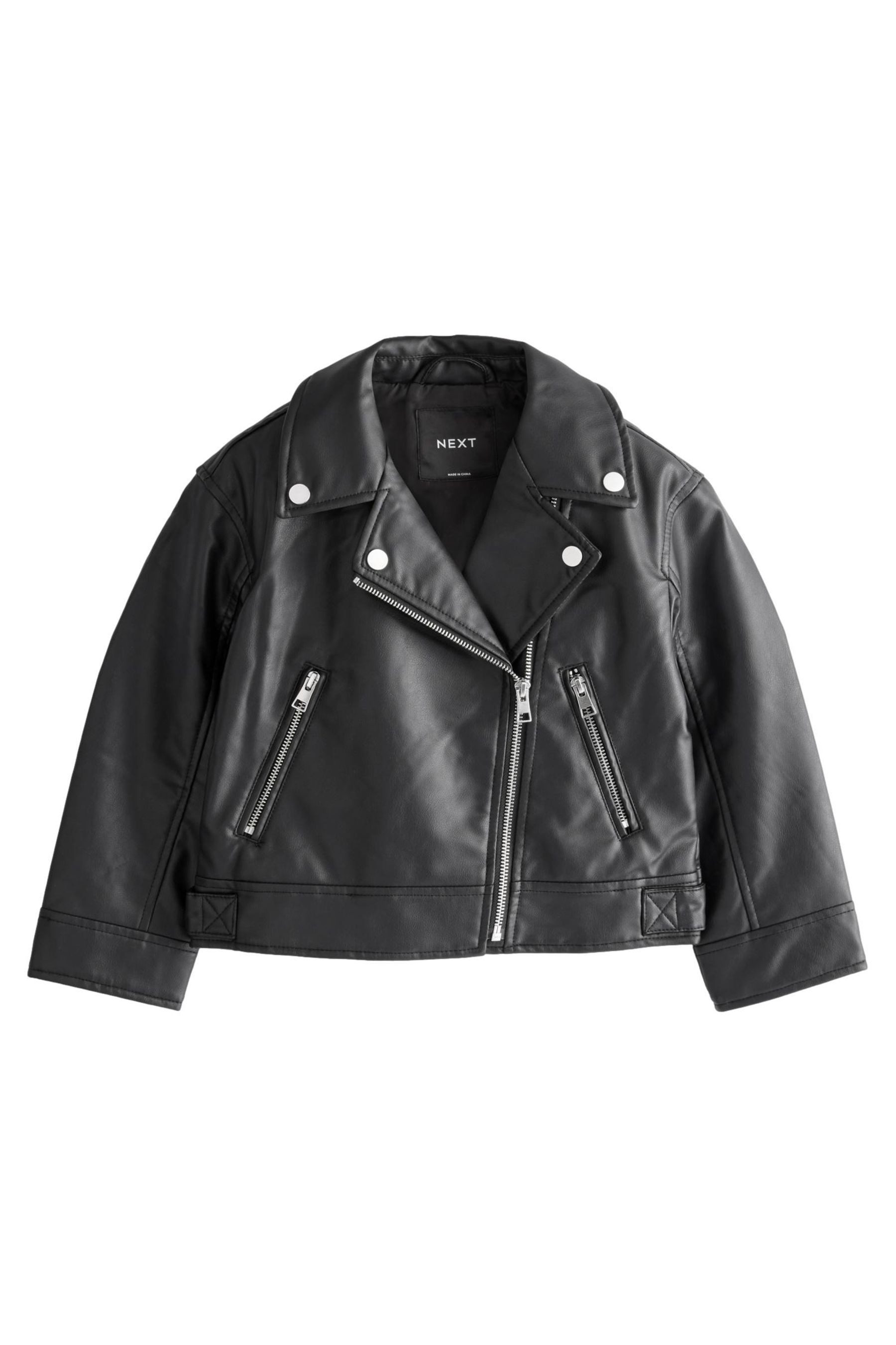 Lederimitatjacke Bikerjacke aus Polyurethan