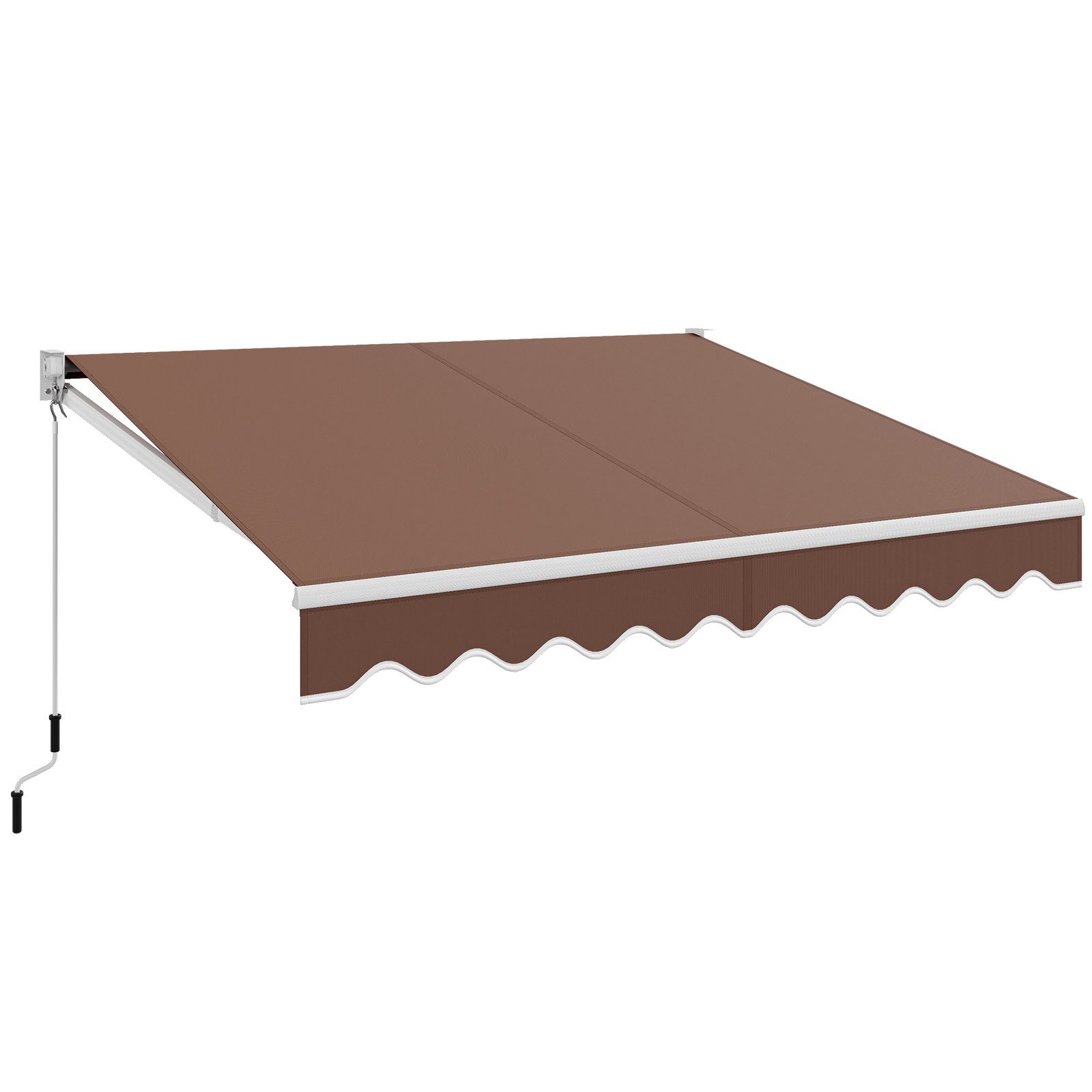 COSTWAY Gelenkarmmarkise mit Aluminiumrahmen & -kurbel, günstig online kaufen