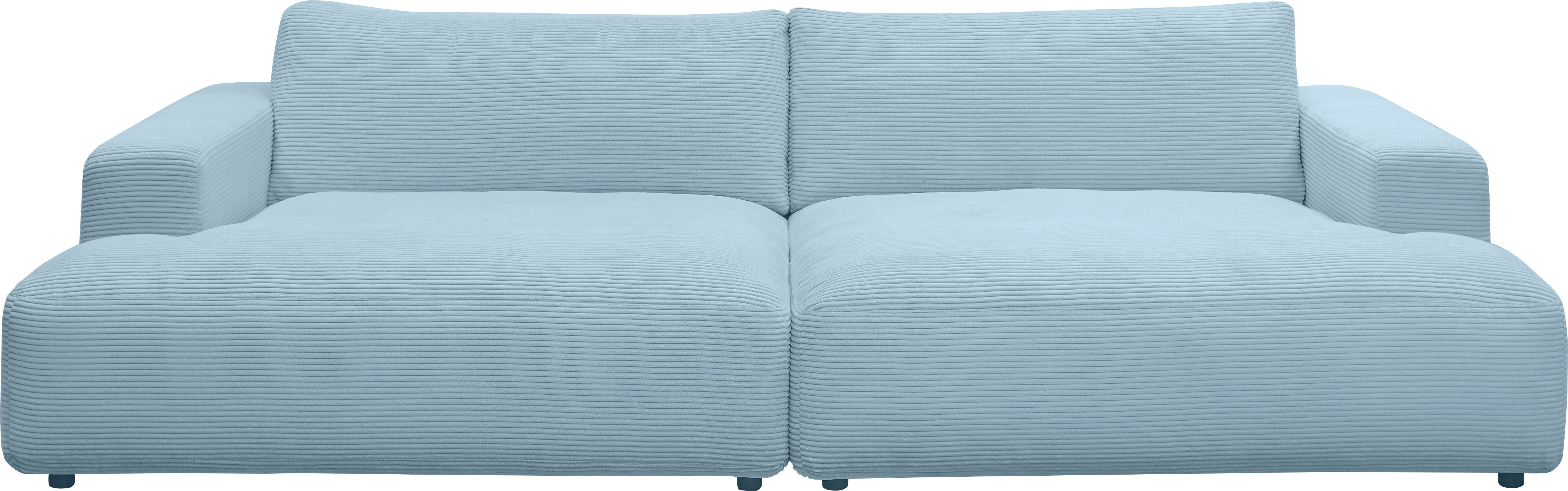 GALLERY M branded Breite Loungesofa by Cord-Bezug, 292 light-blue Musterring cm Lucia