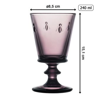La Rochere Weinglas Biene Abeille Weingläser 240 ml 4er Set, Glas