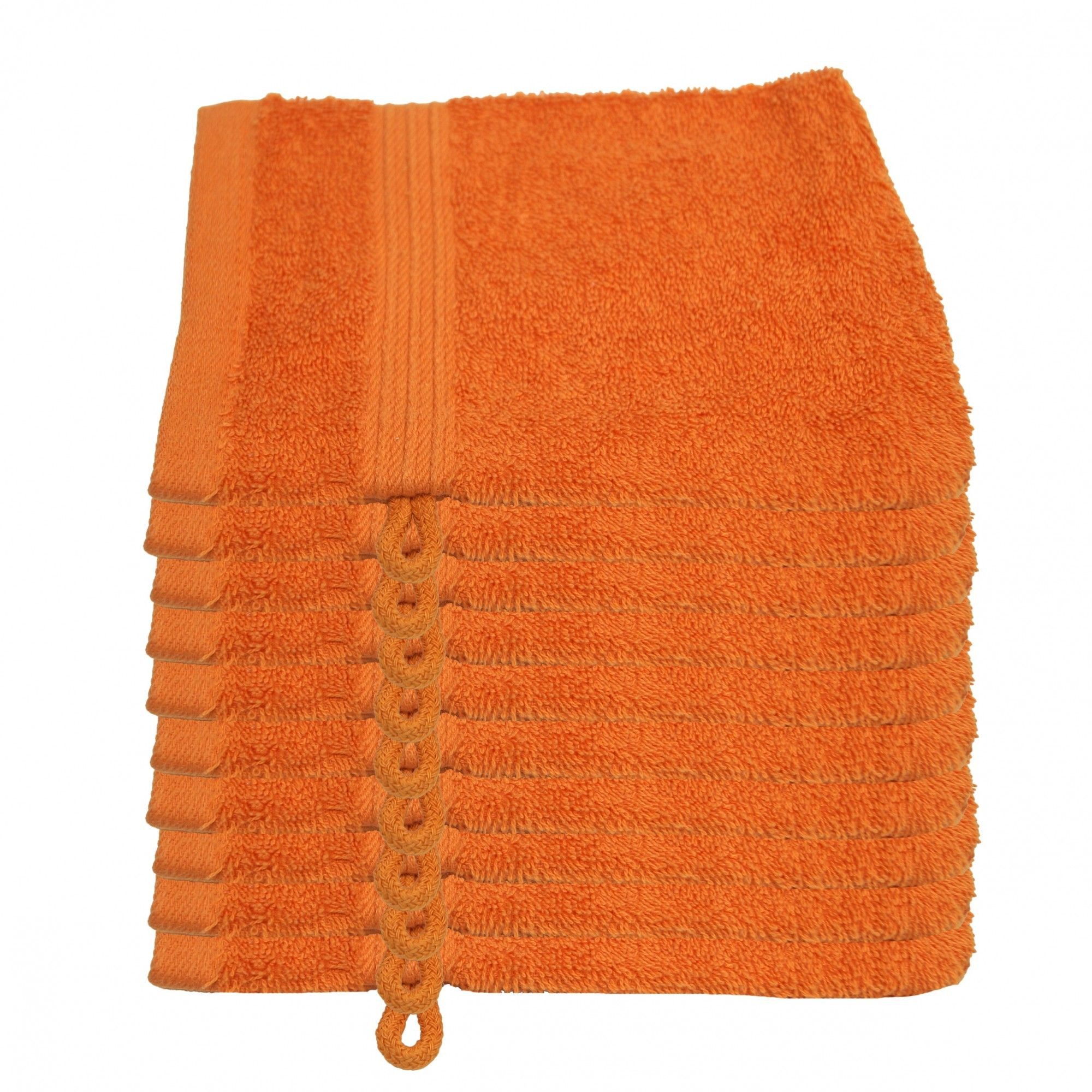 Julie Julsen Waschhandschuh 10-Waschhandschuh-Orange-Waschhandschuh 15 x 21 cm, (10-St)