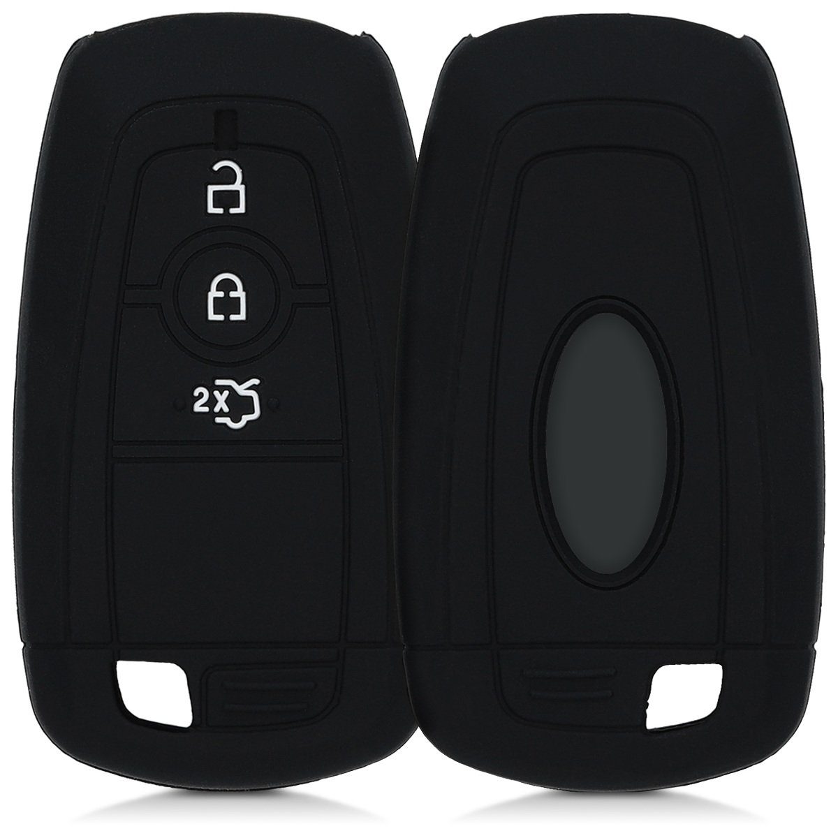 Schlüssel Schlüsselhülle für kwmobile Schlüsseltasche Cover Silikon Case Hülle Ford, Autoschlüssel