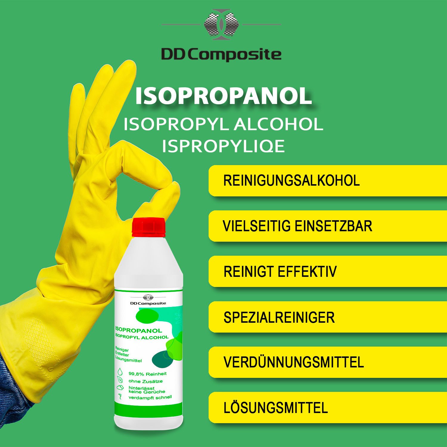 DD Composite 500ml Isopropanol Reinigungsalkohol (Reinigungsalkohol technischer Reinigungsalkohol)