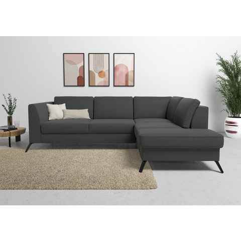 sit&more Ecksofa Olsen L-Form, inklusive Sitztiefenverstellung, wahlweise mit Bettfunktion, 15cm hoch