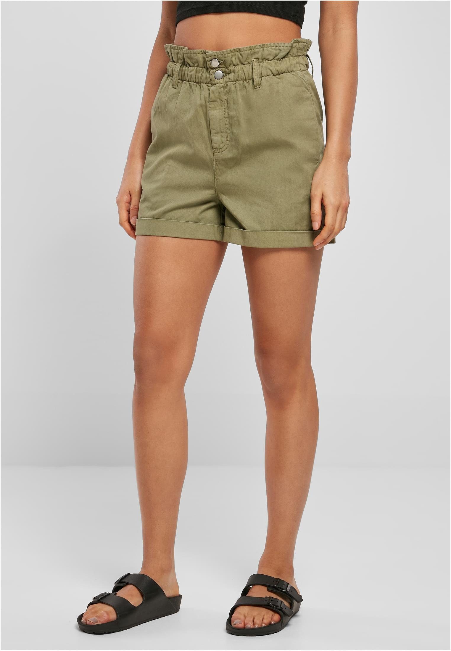 URBAN CLASSICS Stoffhose "Urban Classics Damen Ladies Paperbag Shorts", (1 günstig online kaufen
