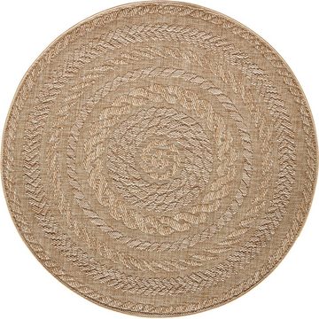 Teppich Almendro, NORTHRUGS, rund, Höhe: 6 mm, Sisal Optik, Robust, Pflegeleicht, Flachgewebe