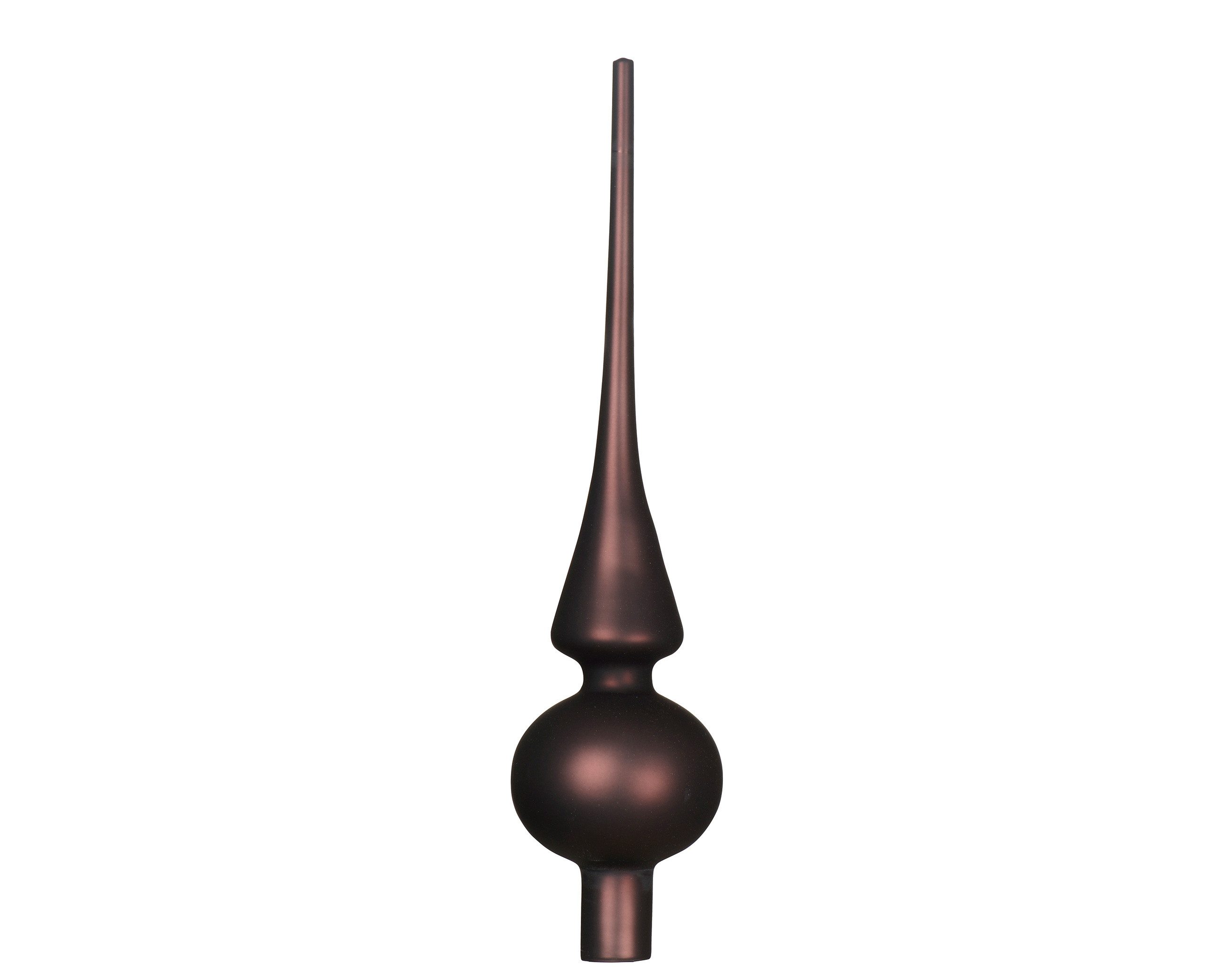 Kaemingk Christbaumspitze, Christbaumspitze Glas 26cm - Schwarze Trüffel matt