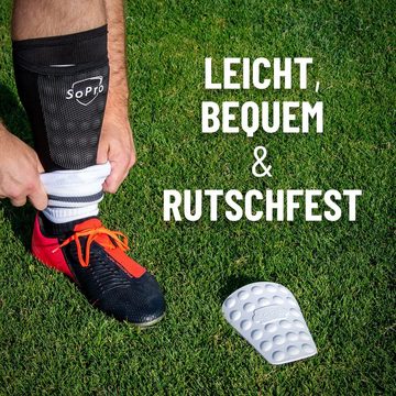 SoPro Schienbeinschutz Schienbeinschoner Fußball für Kinder & Erwachsene inkl. Socken