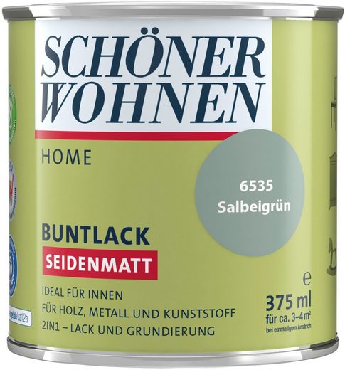 SCHÖNER WOHNEN-Kollektion Lack »Home«, seidenmatt, 375 ml, salbeigrün