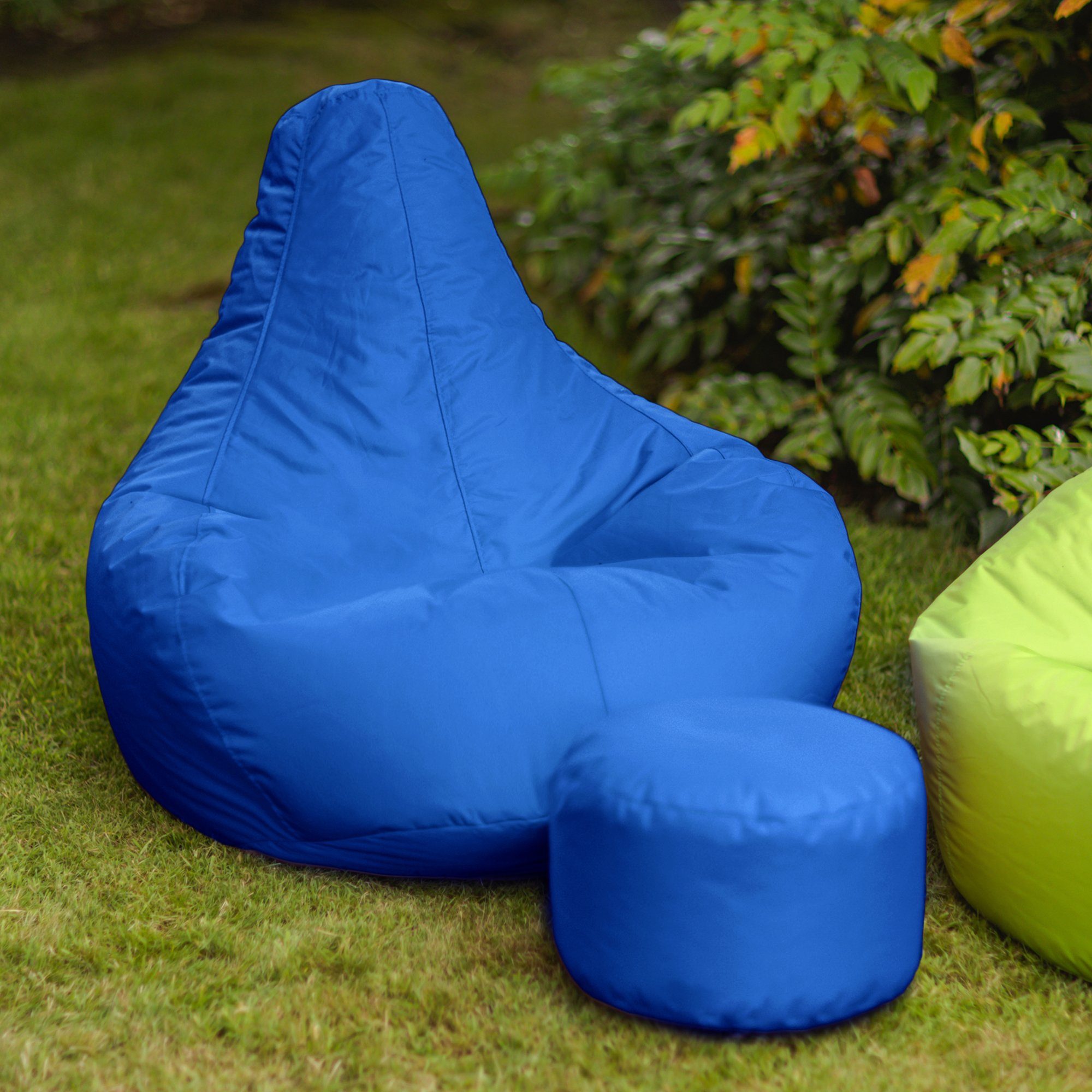 mit blau Sitzpouf Sitzsack „Recliner“ Veeva Sitzsack Outdoor