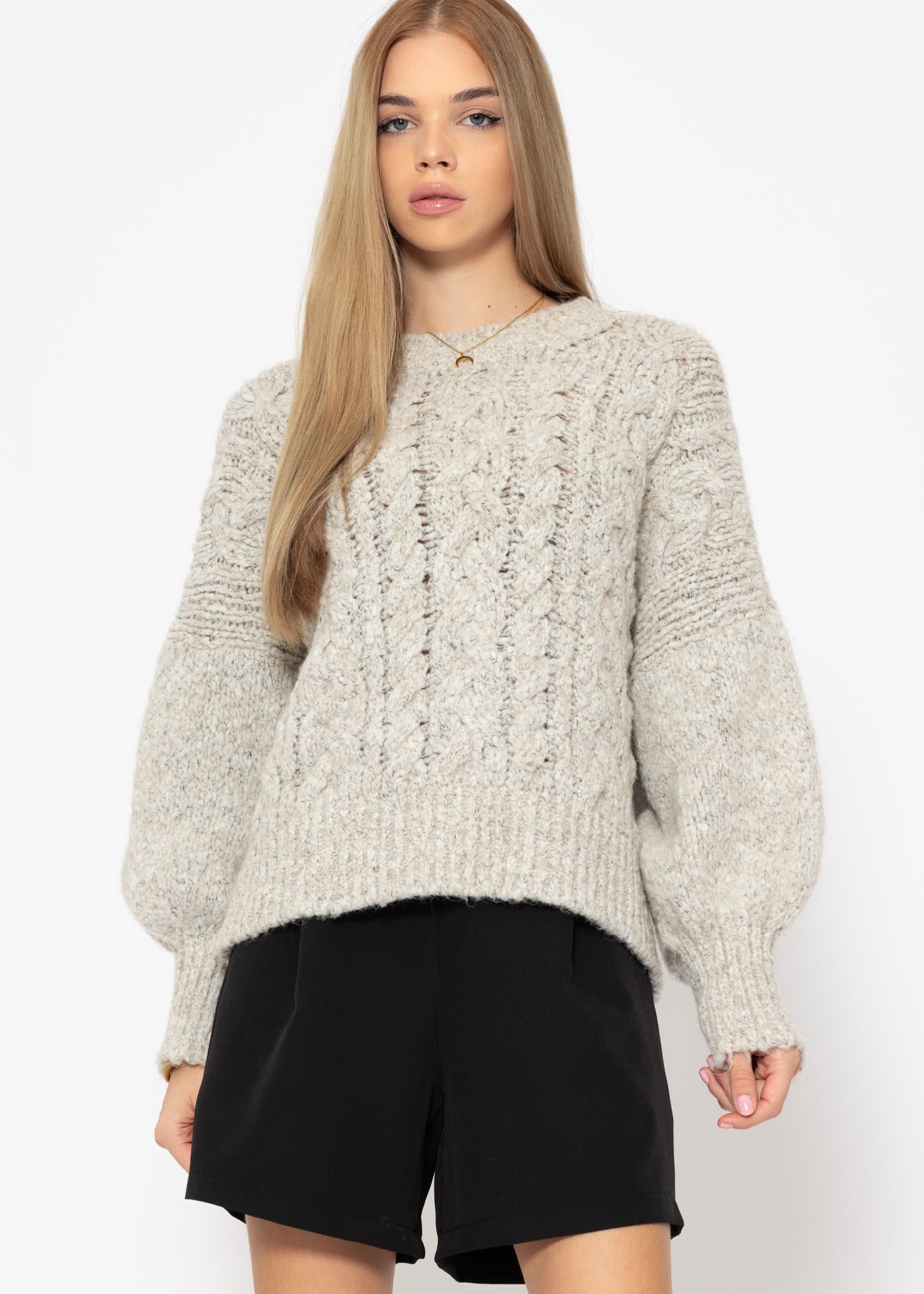 SASSYCLASSY Strickpullover Flauschiger Pullover Damen mit günstig online kaufen