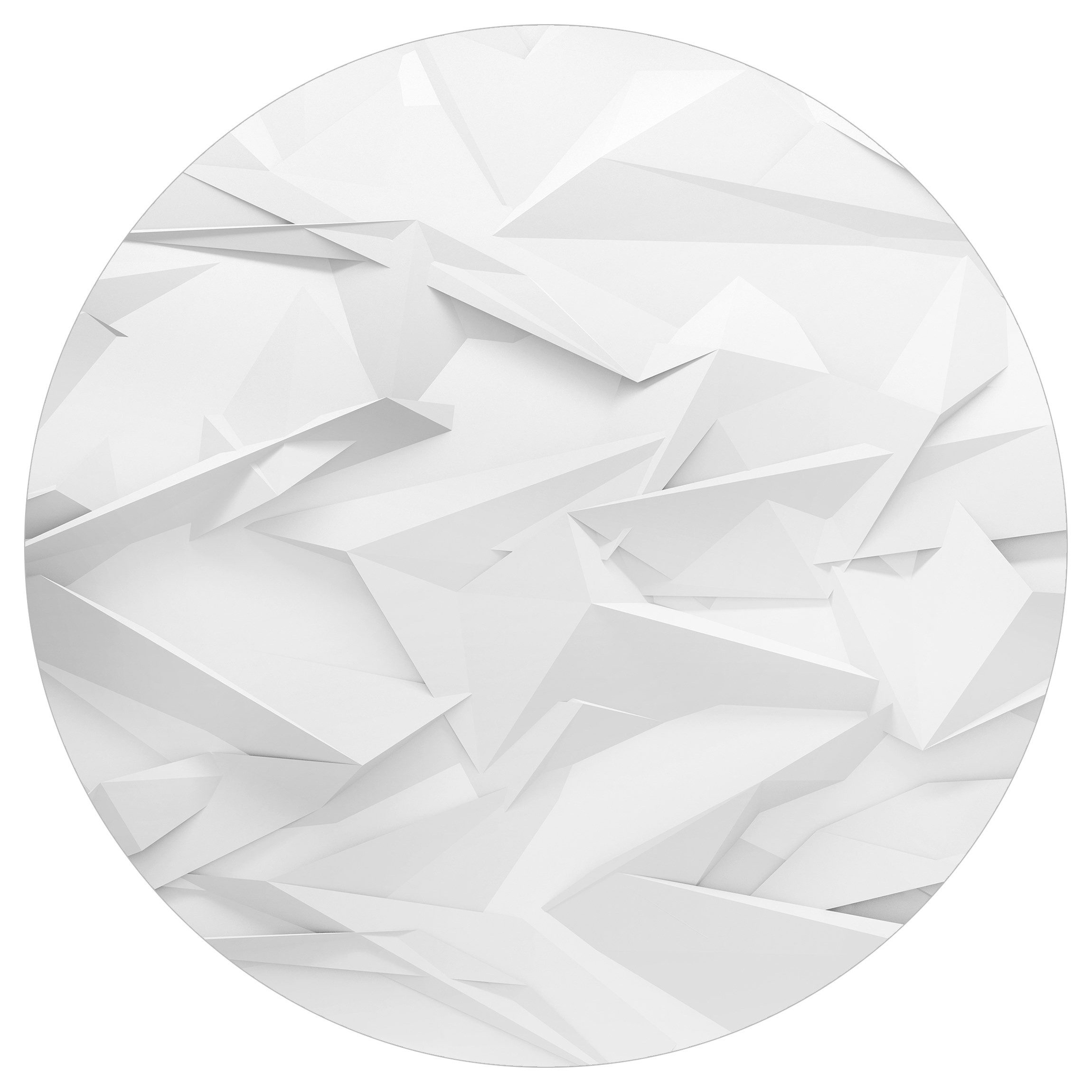 Bilderdepot24 3D-Tapete rund Effekt Abstrakte 3D Optik Modern Raumtiefe Gaming, Glatt, Matt, (Vliestapete selbstklebend), Wohnzimmer Schlafzimmer Küche Wandtattoo Motivtapete Klebe Wandtapete