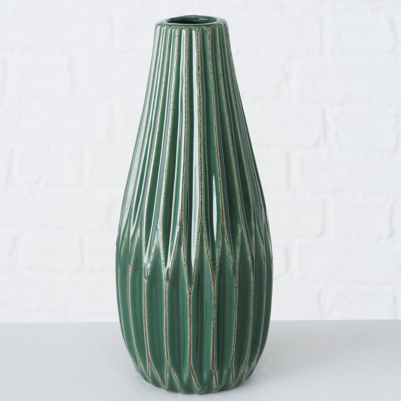 BOLTZE Dekovase 2er-Set Vase Lenja, grün