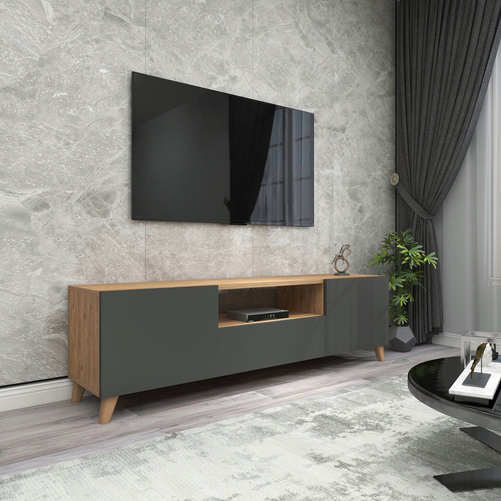 en.casa TV-Schrank »Torsby« TV Lowboard mit günstig online kaufen