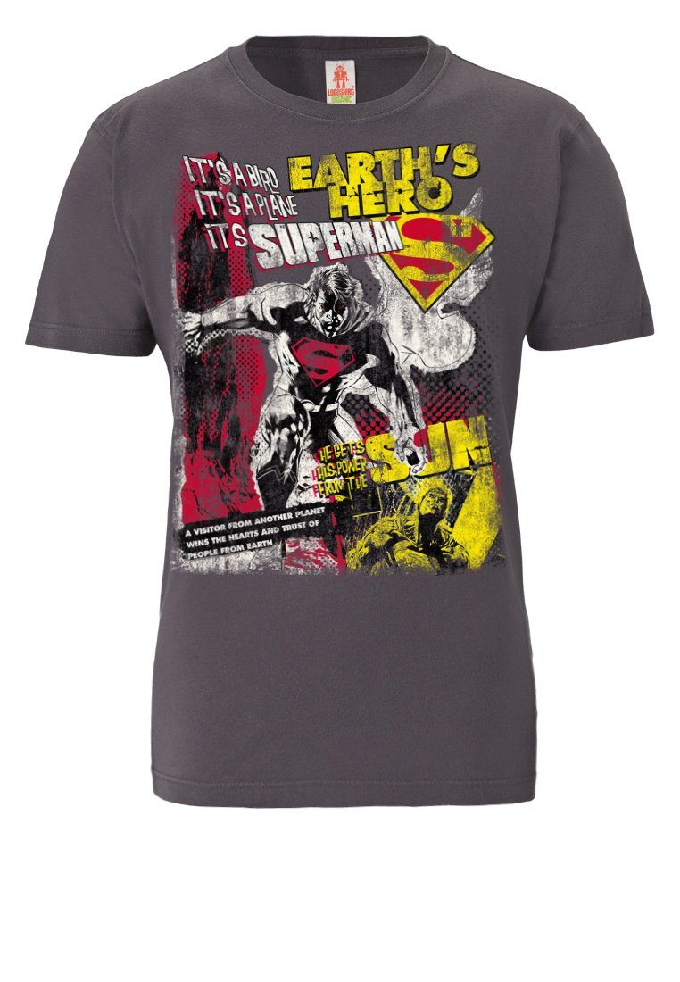 Herren Shirts LOGOSHIRT T-Shirt Superman mit coolem Superhelden Motiv