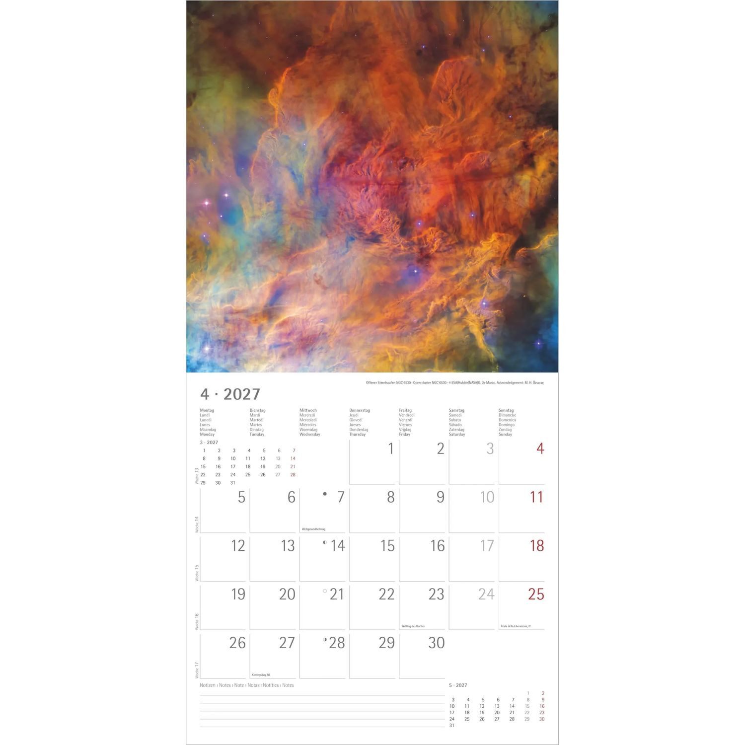 NEUMANN Wandkalender Space 2027