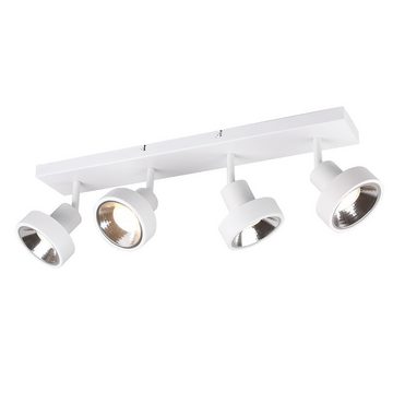 etc-shop LED Deckenleuchte, Leuchtmittel nicht inklusive, Deckenlampe Spotleuchte Spotlampe 4 flammig Spots beweglich weiß matt
