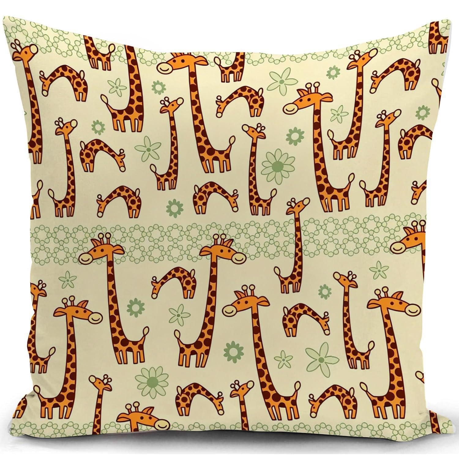 LuxusKollektion Kissenbezug Kissenbezug Giraffe 40x40 cm, (1 Stück)