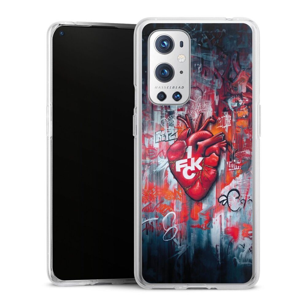 DeinDesign Handyhülle 1. FCK Herz 1. FC Kaiserslautern 1.FCK Herz, OnePlus 9 Pro Silikon Hülle Bumper Case Handy Schutzhülle