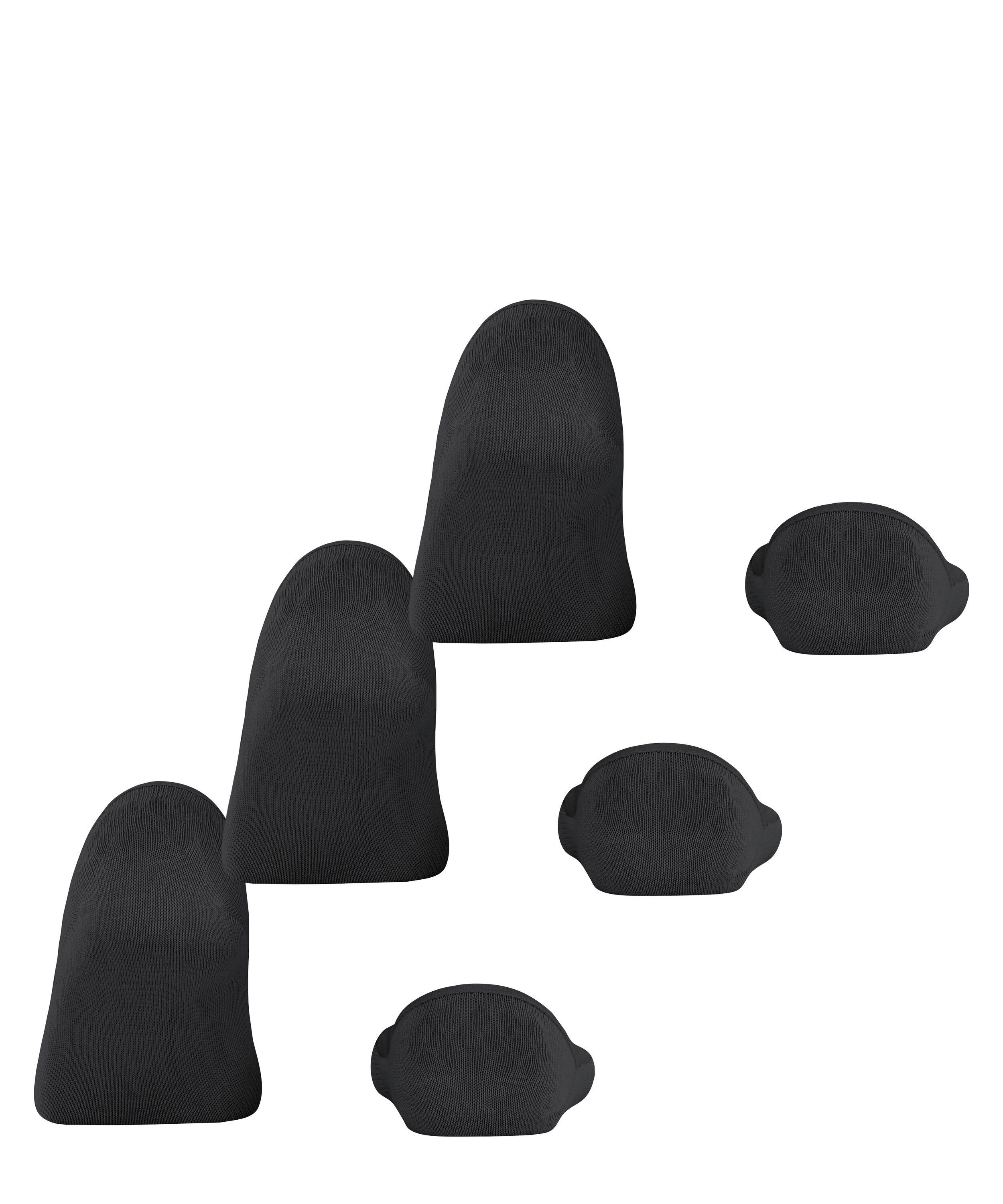 Füßlinge black mit Anti-Slip-System (3000) FALKE Step 3-Pack