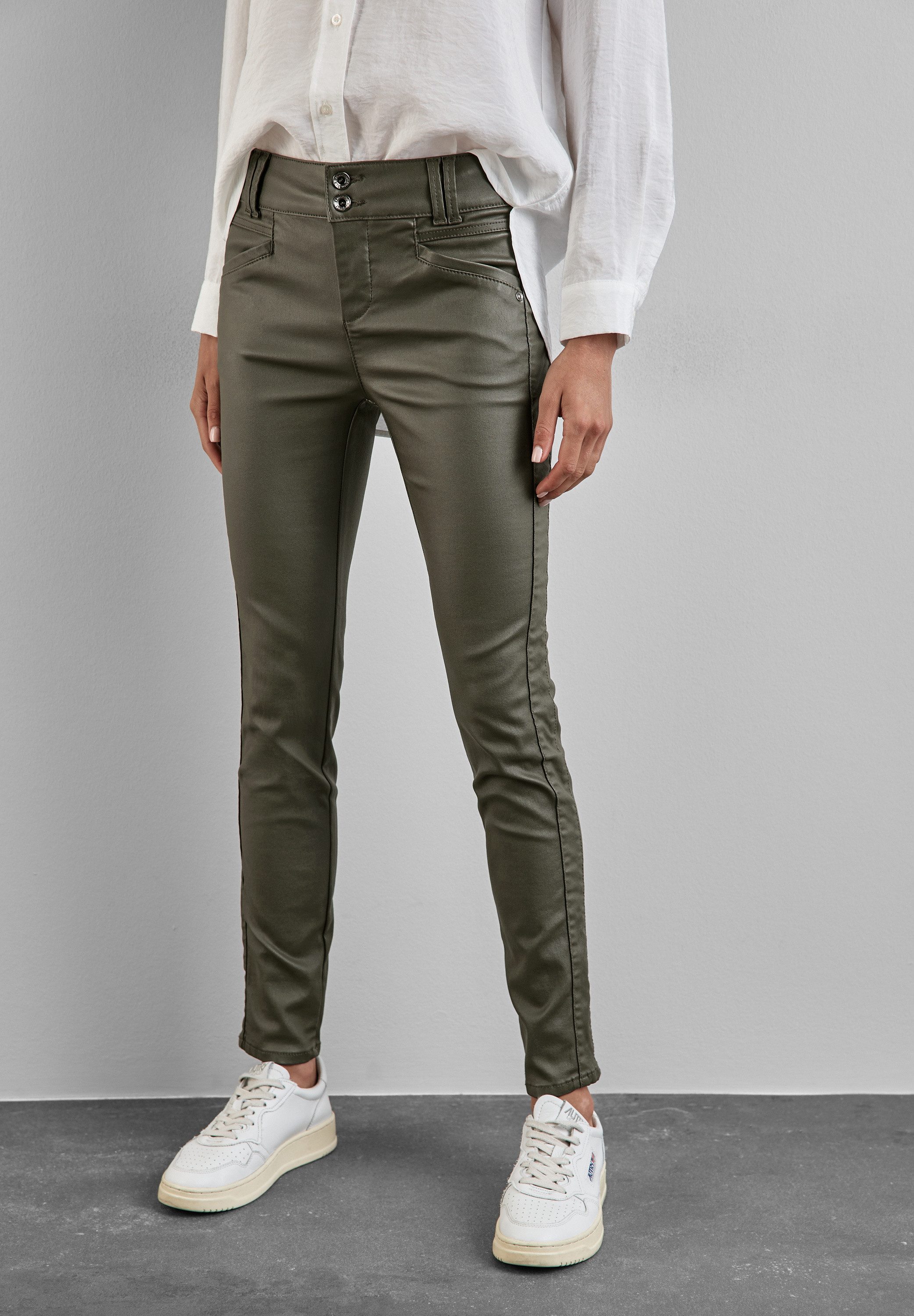 STREET ONE Lederimitathose in Leder-Optik