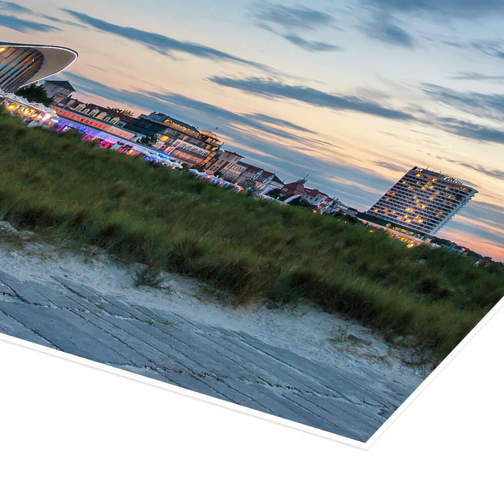 Posterlounge Wandbild Warnemünde Panorama, Steffen Gierok, erhältlich als Poster, Leinwandbild, Wandsticker oder Acrylglasbild