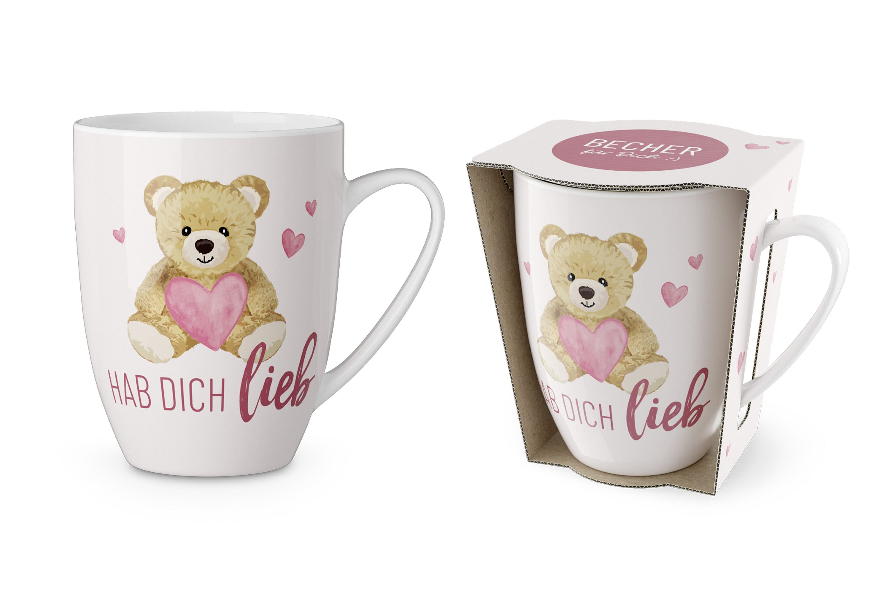 La Vida Tasse Kaffeetasse Tee Kaffee Tasse Becher 0,25l Geschenk la vida Teddy, Material: Porzellan