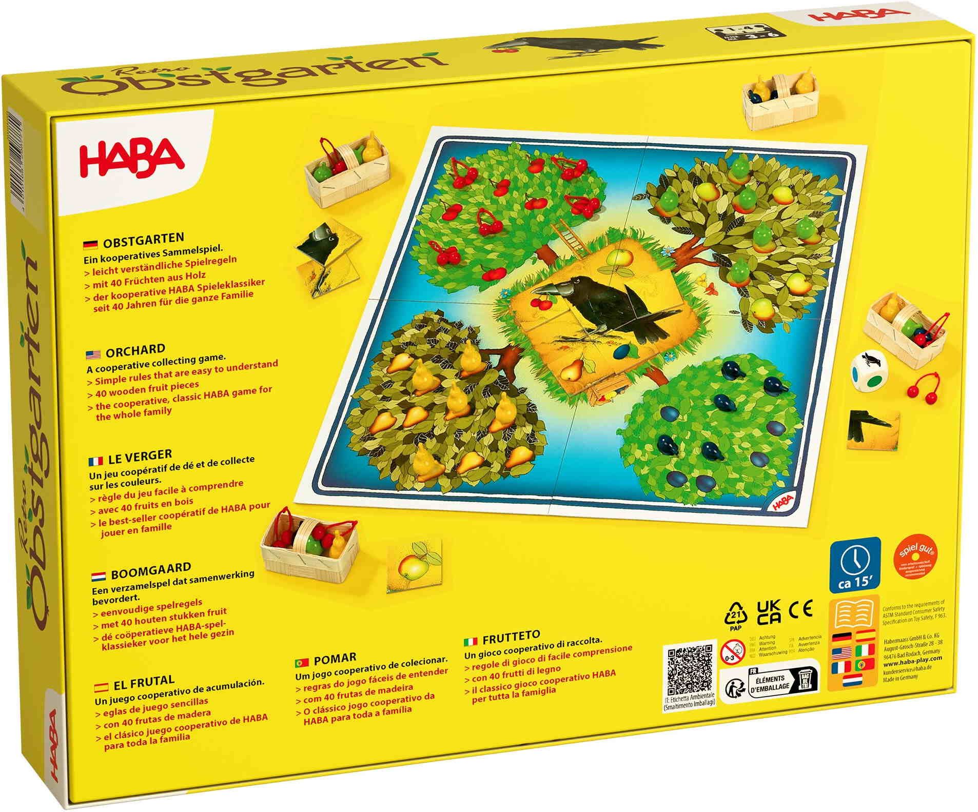 Haba Spiel Kinderspiel Würfelspiel Retro Obstgarten 2015017001