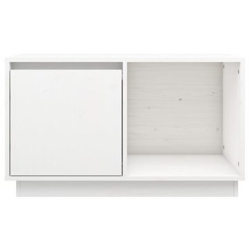 furnicato TV-Schrank Weiß 74x35x44 cm Massivholz Kiefer