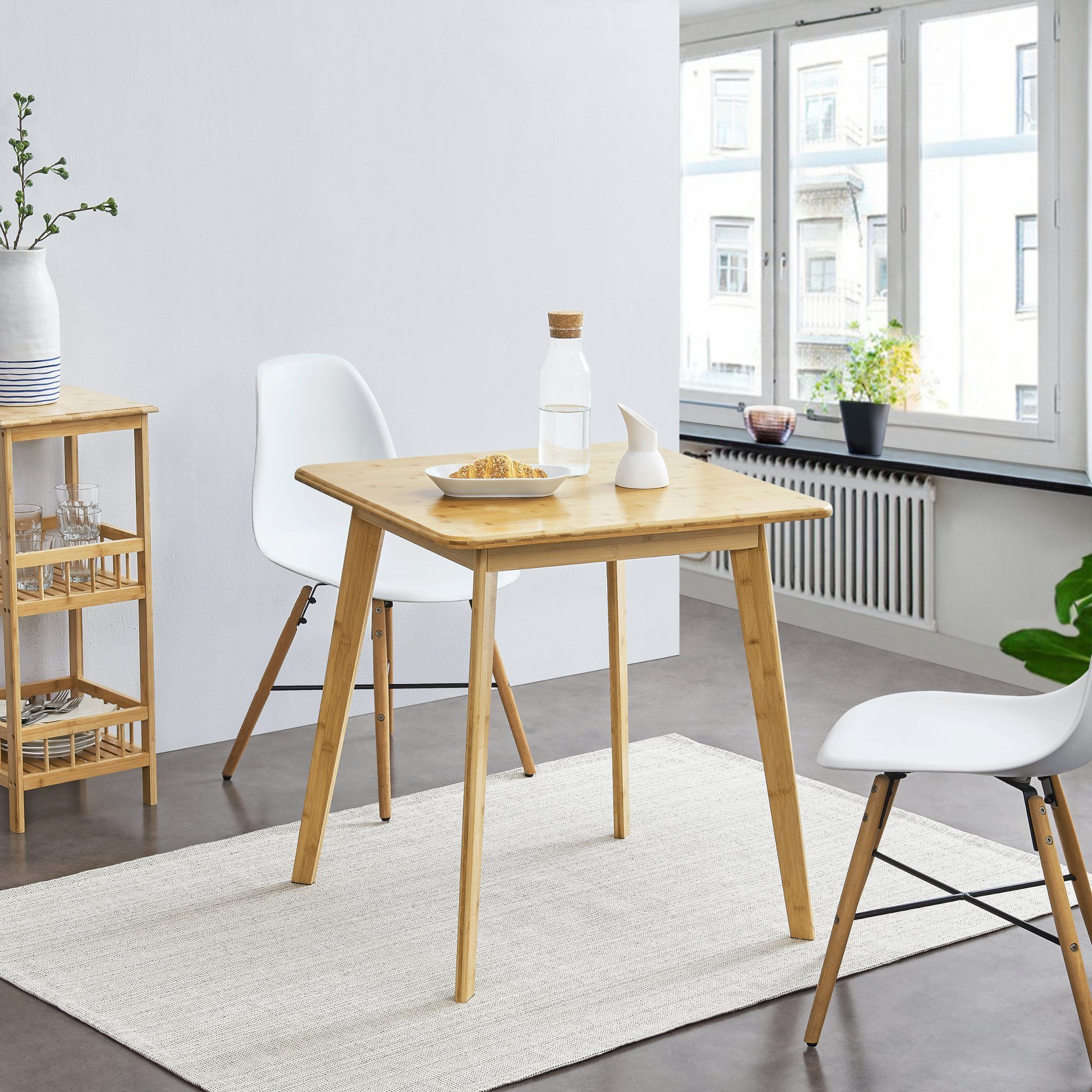 en.casa Esstisch, »Närpes« Esszimmertisch für 2 Personen Küchentisch Bambus  online kaufen | OTTO