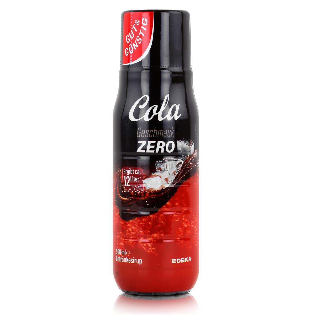 Gut & Günstig Getränke-Sirup Gut & Günstig Getränke-Sirup Cola Zero 500ml ergibt ca. 12 Liter (1er