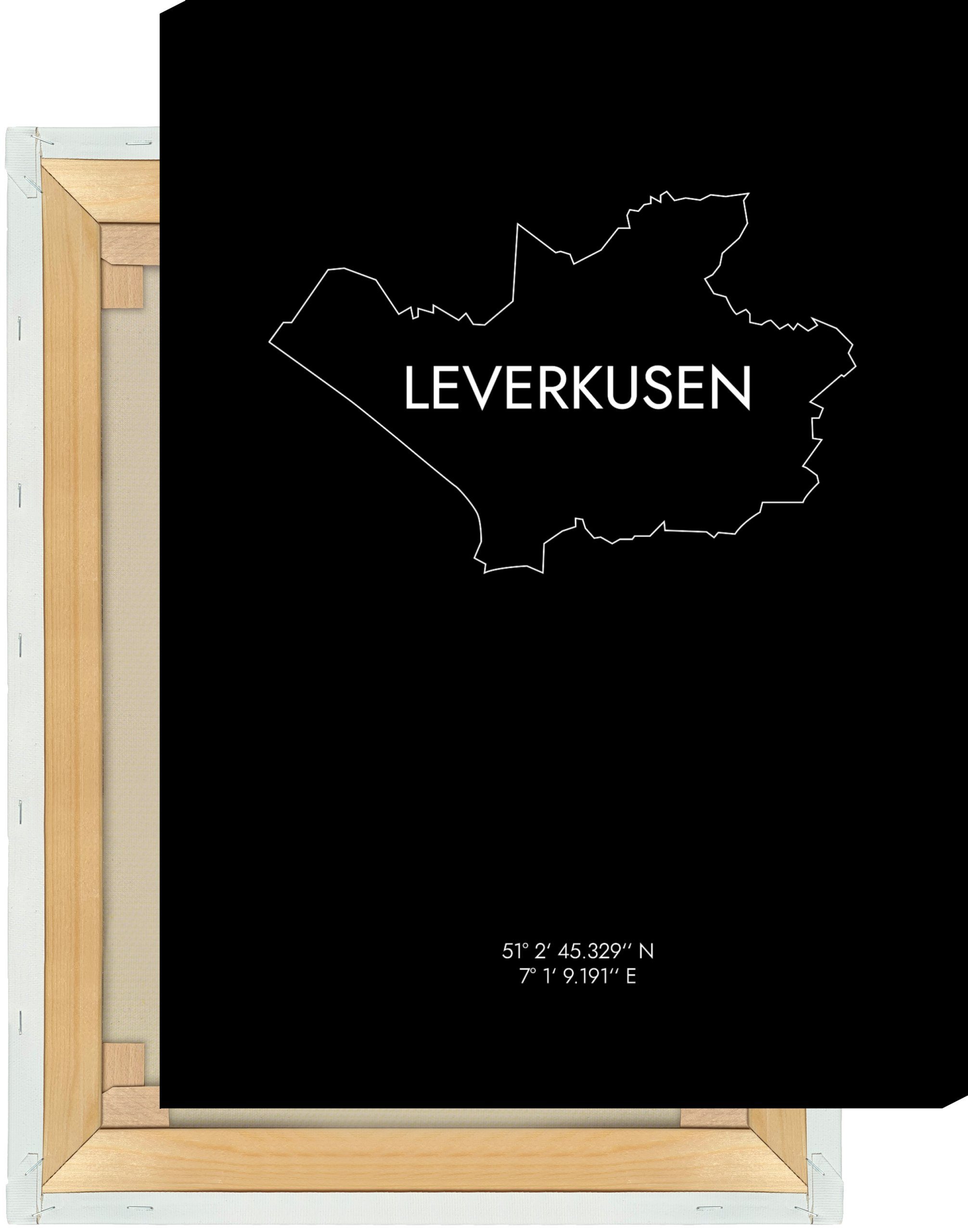 MOTIVISSO Leinwandbild Leverkusen Koordinaten #8