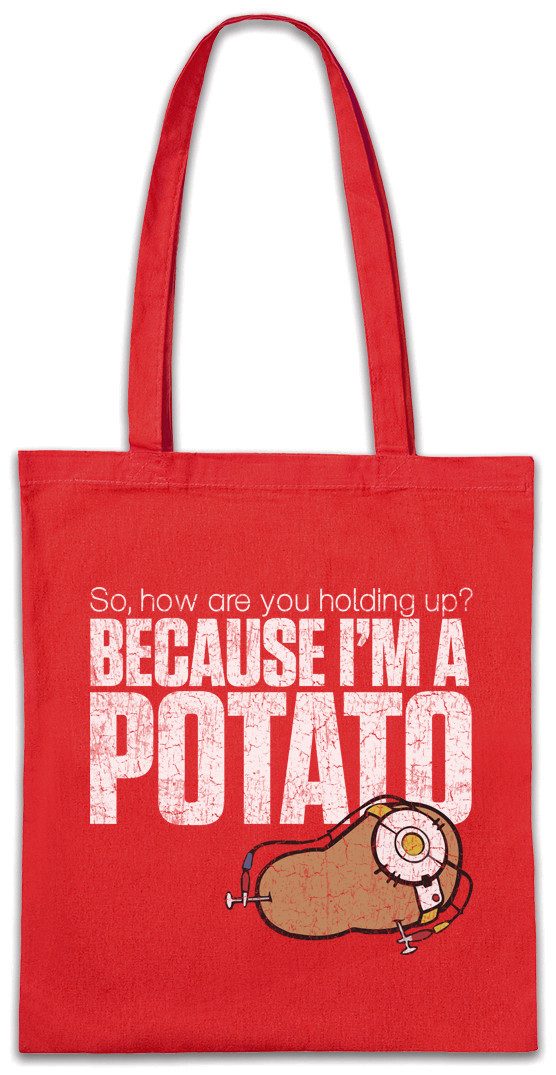 Beuteltasche Because I'm A Potato Stofftasche Shooter Portal Gamer Fun Games Gaming