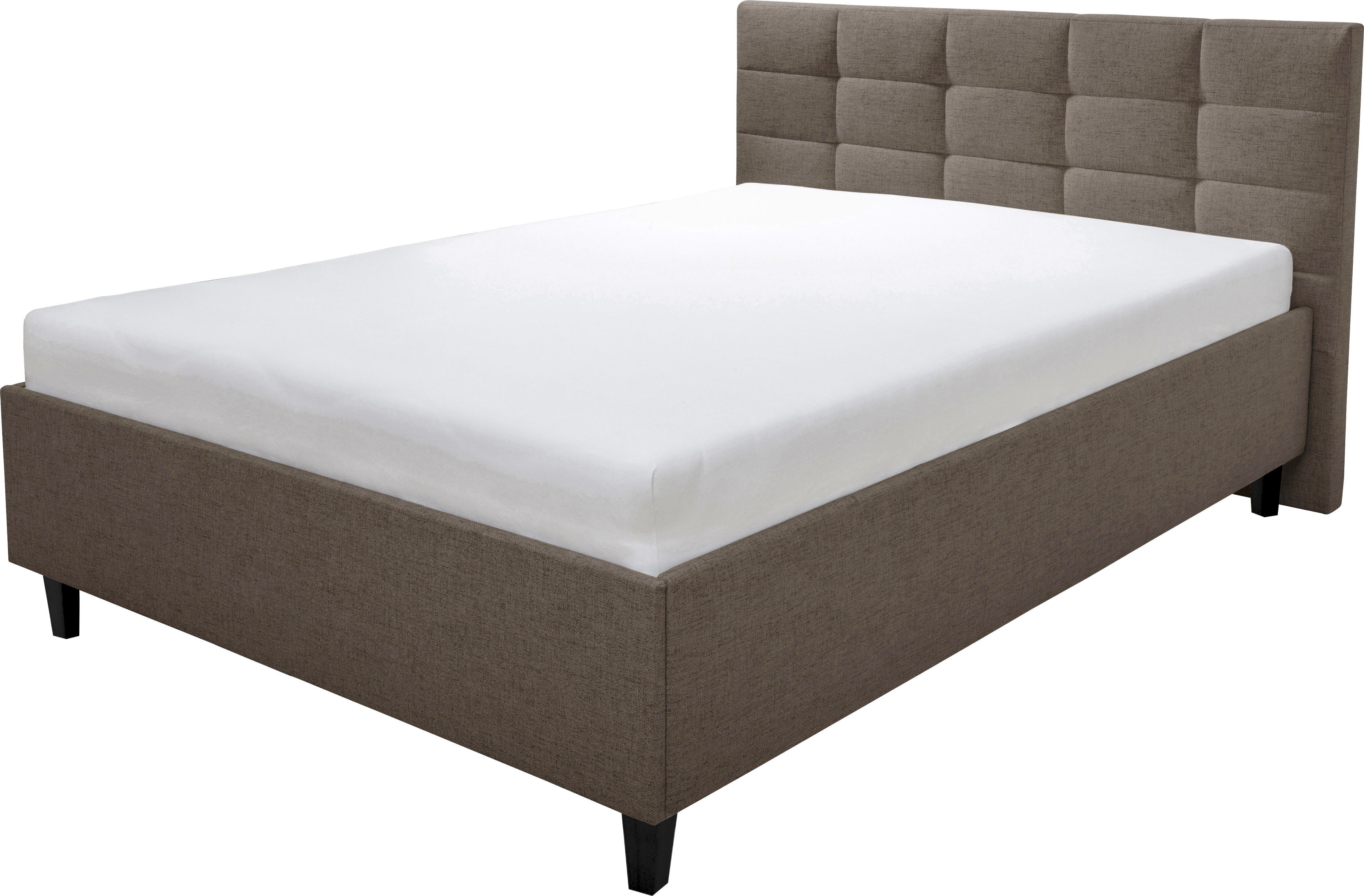 alina Polsterbett "Ricardo" Füße in Buche natur günstig online kaufen