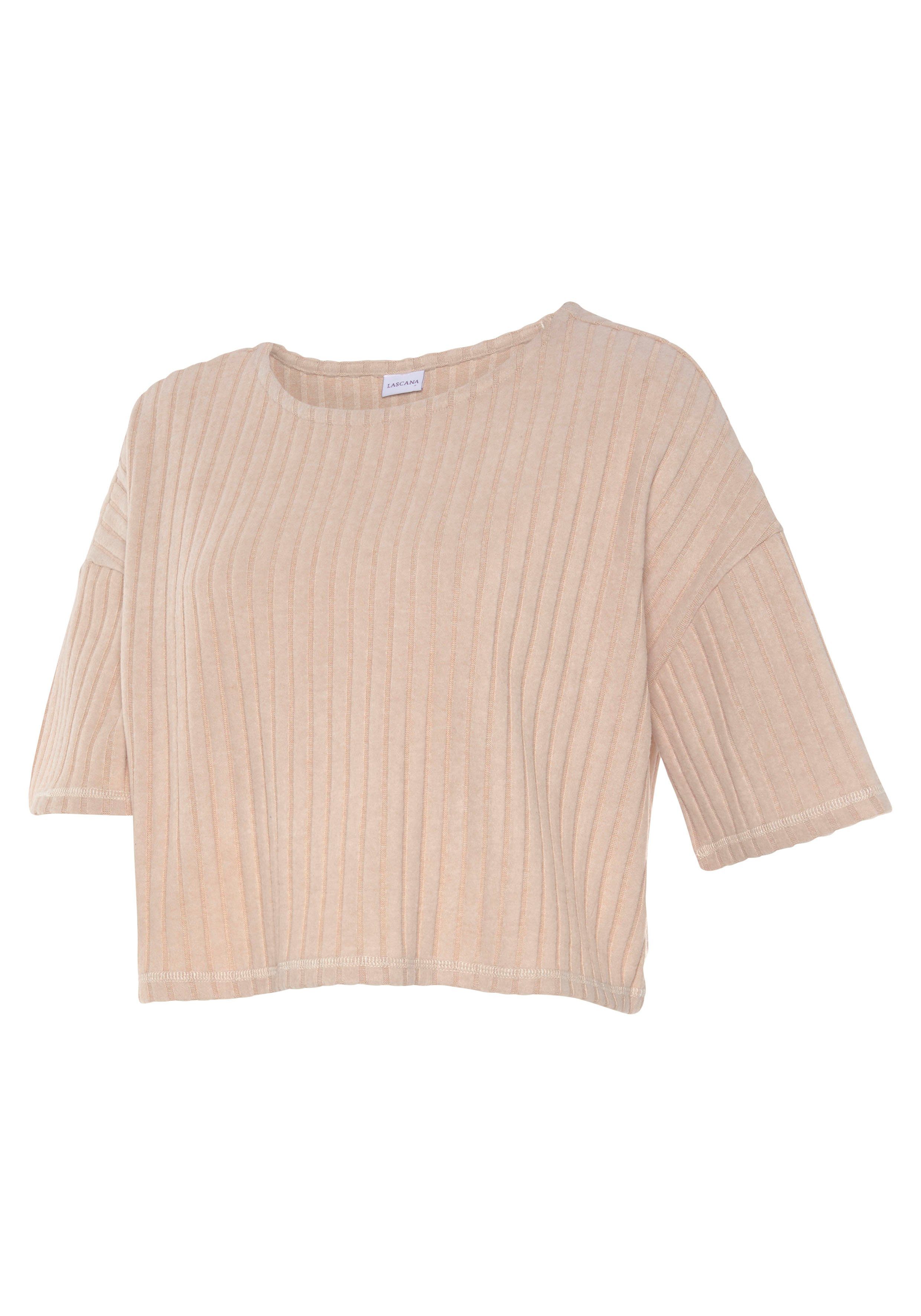 LASCANA 3/4-Arm-Shirt Lounge-/Strickshirt aus weichem Strick, Loungewear – Bild 5 von 5