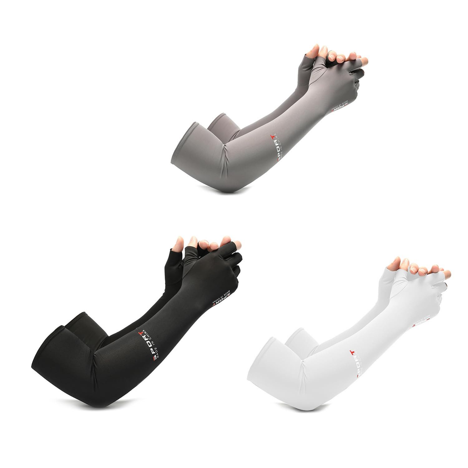 ZEUOPQ Armlinge 3 Paar Armstulpen mit UV-Schutz,Sonnenschutz Ärmel für Damen Herren (3-St)