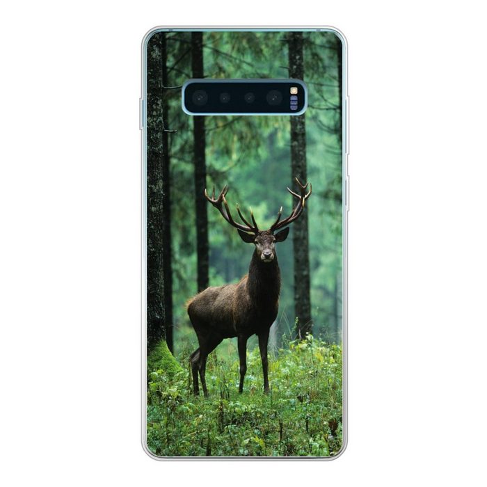 MuchoWow Handyhülle Hirsche - Wald - Bäume - Tiere - Natur Phone Case Handyhülle Samsung Galaxy S10 Lite Silikon Schutzhülle