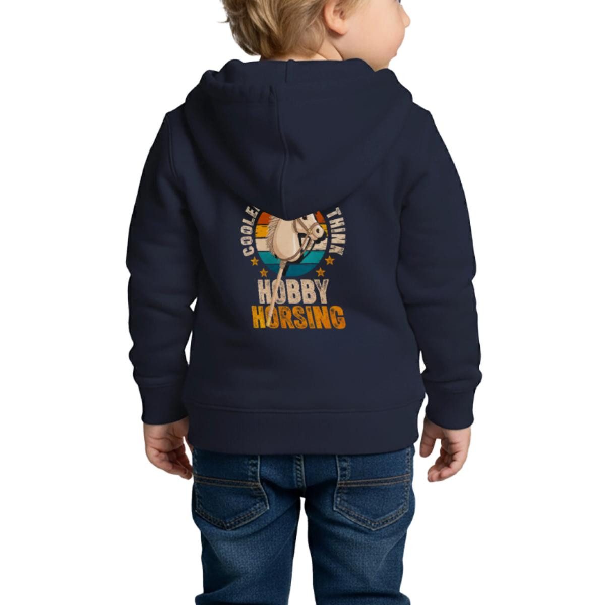 Spreadshirt Sweatjacke Cooler Than You Think, Hobby Horsing Kinder Premium Organic Zip Hoodi (1-tlg)