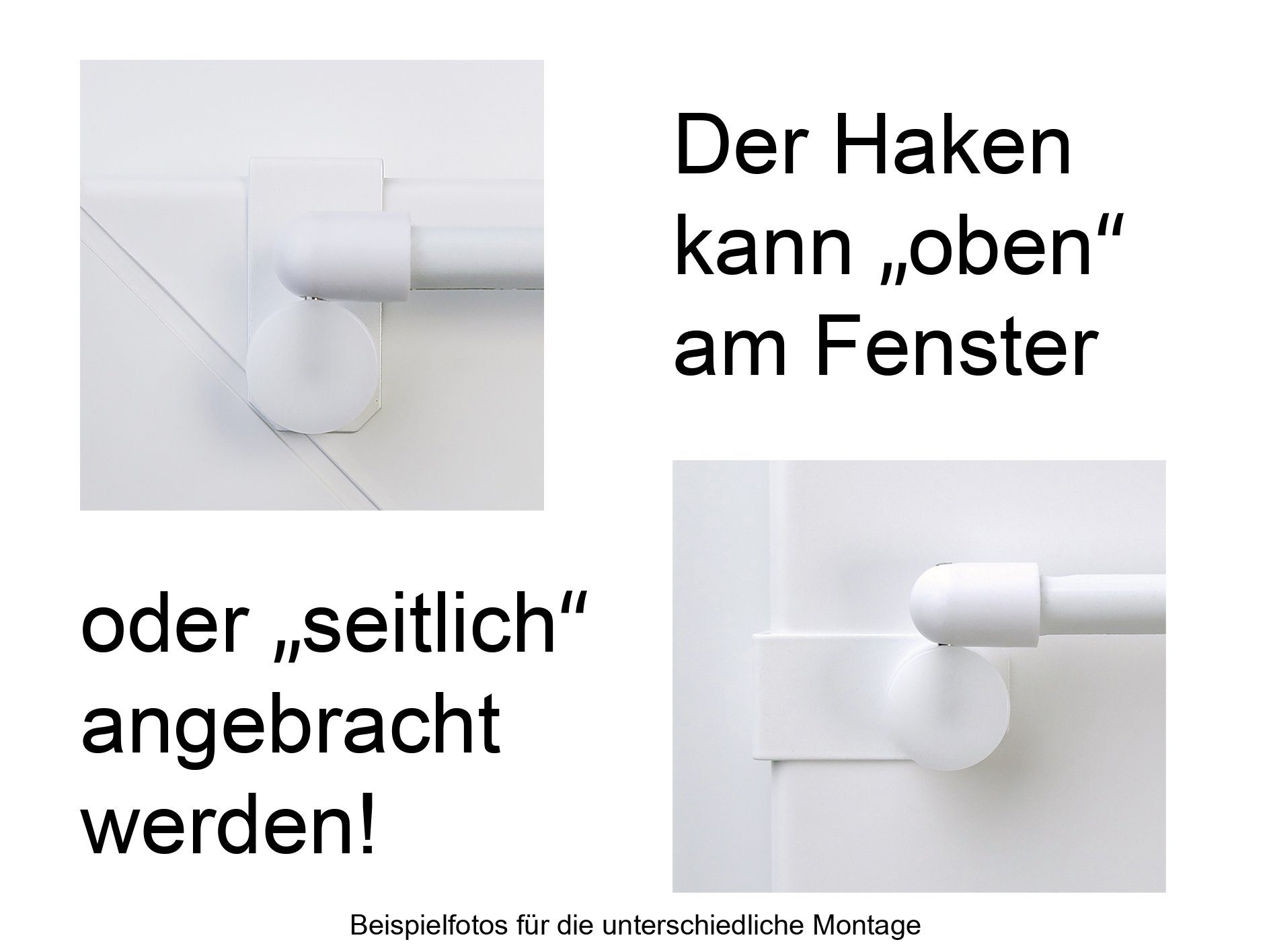 dekondo Fensterhaken Dekohaken Dekoklipp Fensterklipp Gardinenhaken, für einen Klemmbereich (Rahmenstärke des Fensters/Fensterdicke) von 10-25 mm - wählen Sie die richtige Größe beim Kauf aus, (10-St), oben oder seitlich am Fenster zu befestigen