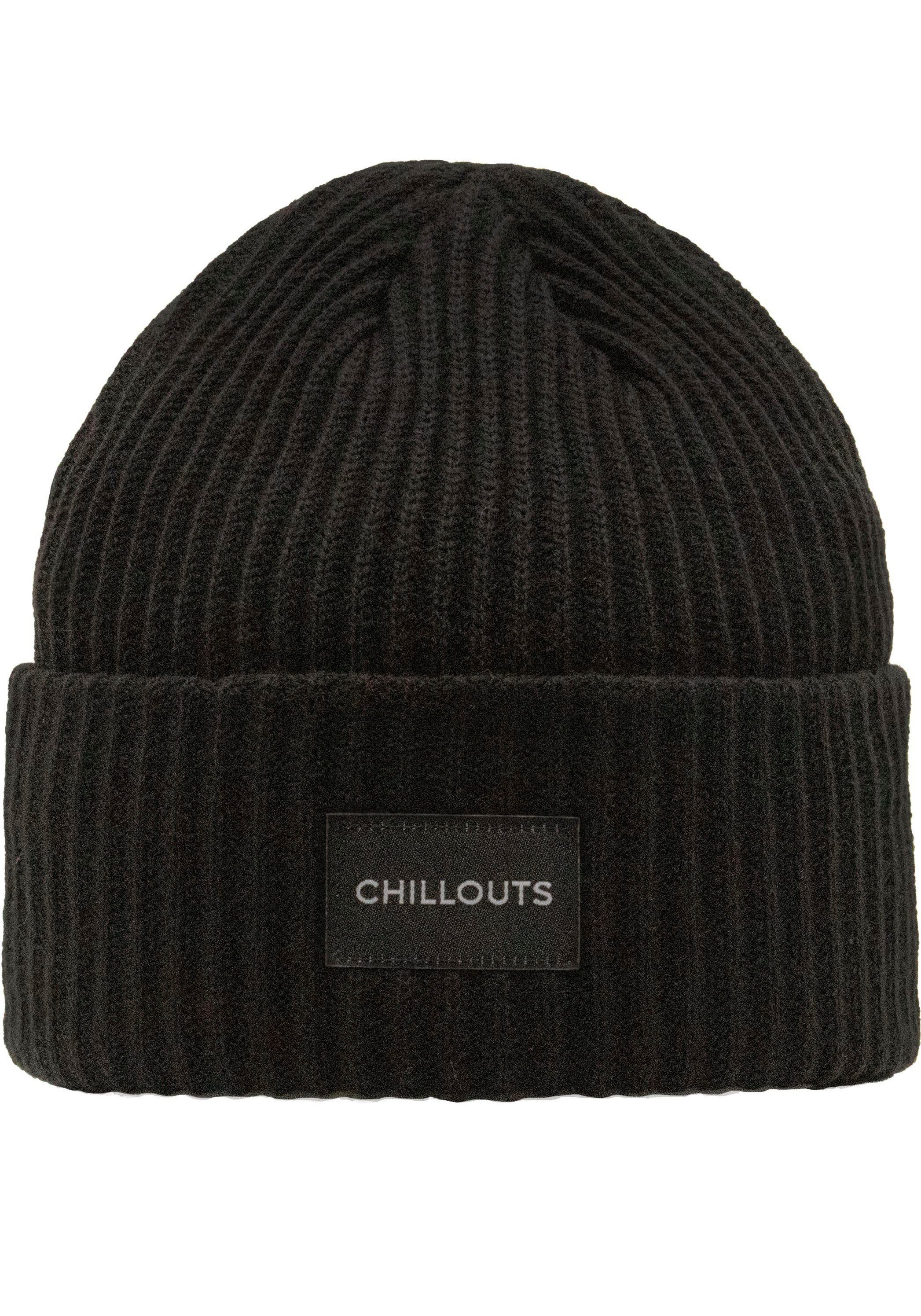 chillouts Klassischer schwarz Strickmütze Kara Hat Rippenstrick