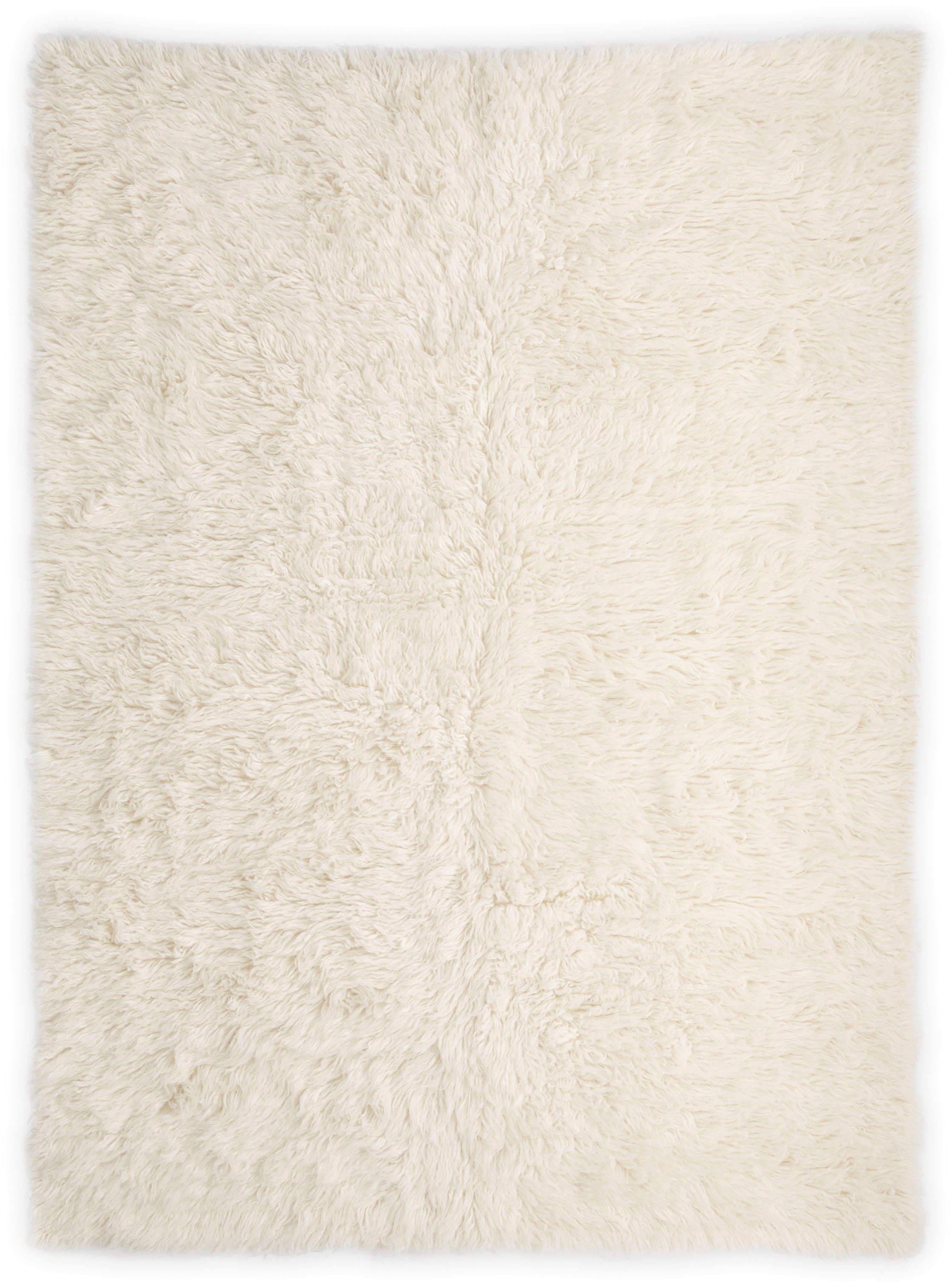 THEKO Wollteppich Flokos 1, rechteckig, Höhe: 40 mm, original griechischer Flokati, Hochflor, Uni Farben, reine Wolle