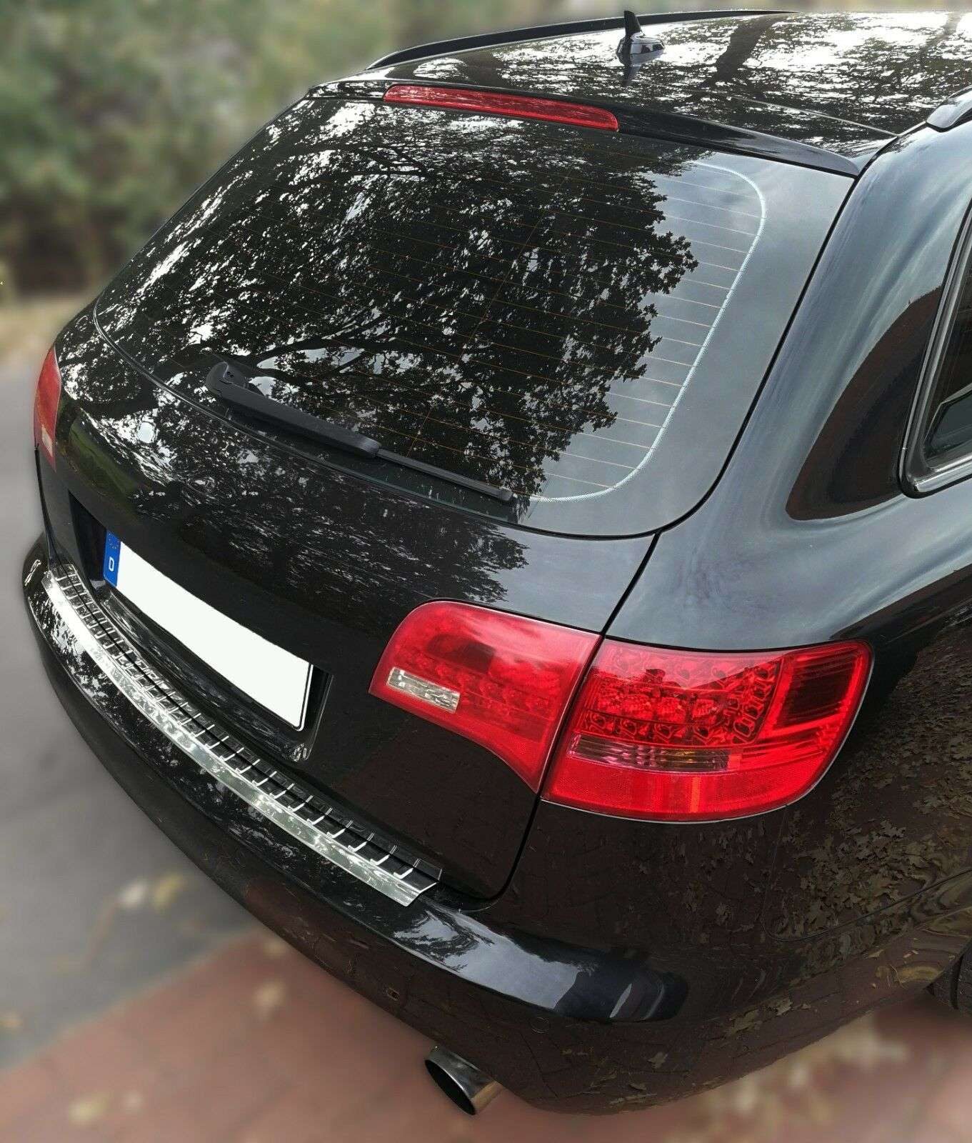 RECAMBO Ladekantenschutz für AUDI A6 C6 4F AVANT 2005-2008 Stoßstangenschutz, V2A rostfrei, Exklusive Optik, praktischer Schutz & perfekte Passform